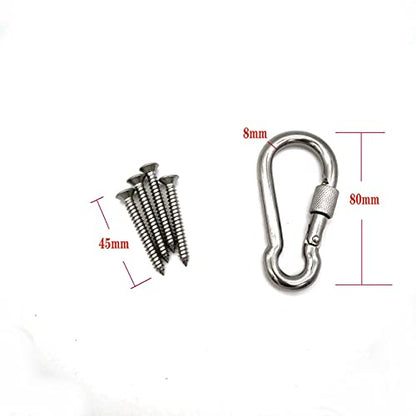 Hammock Hanging kit Stainless Steel 316 Hammock Hooks Heavy Duty with Screw Bolts, Hammock Wall Hooks for Wall/Ceiling Mount,for Hammock Chair Hanging/Swing Hanging,2 Pack