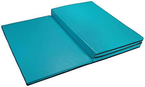 Polar Aurora 4'x10'x2 Thick Folding Gymnastics Exercise Mat Aerobics Stretching Yoga Mats - color: Blue-Green