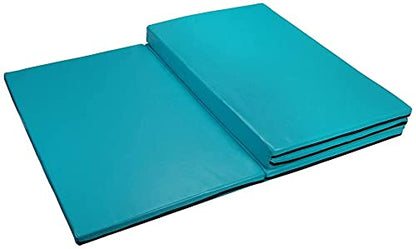 Polar Aurora 4'x10'x2 Thick Folding Gymnastics Exercise Mat Aerobics Stretching Yoga Mats - color: Blue-Green