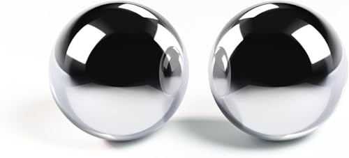 Baoding Balls 2.1 Inch - Stainless Steel Steel Meditation Balls for Mindful Practice, Hand Massage Balls， Stress Relief Tool for Daily Relaxation Without Bell Sound (Light Grey, 2.1 Inch) - size: 2.1 Inch (without bell sound)