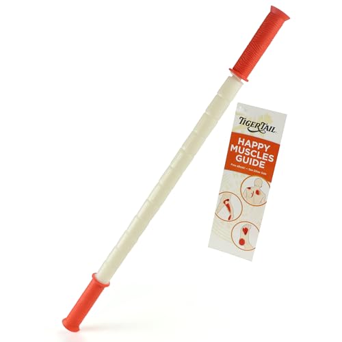 Tiger Tail The Stick - Bendy 22” Flexible Muscle Roller Stick for Myofascial Release & Trigger Points - Bendable Deep Tissue Massager for Legs, Back, Shoulders - Relieve Soreness & Improve Recovery - size: 22" Plus eBook Happy Muscles Guide