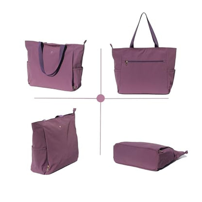 ESVAN Yoga Mat Bag Yoga Tote Carrier Shoulder Bag Carryall Tote for Office,Yoga,Pilates,Travel,Beach and Gym - color: Aa Blue Purple