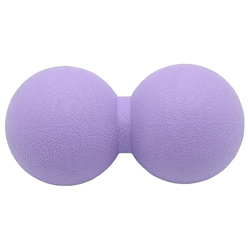 Hard Peanut Massage Ball, Double Lacrosse Massage Ball. Deep Tissue Massager Mobility Roller for Physical Therapy Myofascial Release Trigger Point Muscle Relax Pain Relief Acupressure (Purple) | Mobility Massager Tool for Deep Tissue Physical Therapy Myof