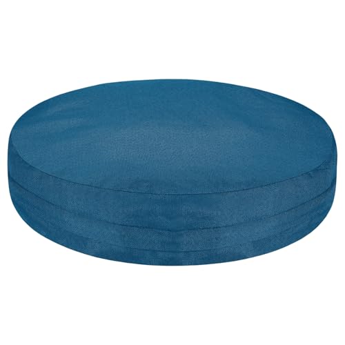 uxcell Round Floor Pillow 19.7" Floor Cushion Cover Pillow Protector - color: Blue, size: 19.7" x 19.7" (Pack of 1)