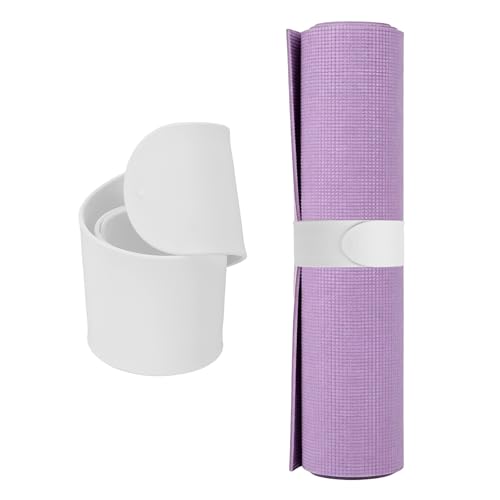Yoga Mat Strap Slap Band, One Snap Yoga Mat Slap Band for Keep Mats Tightly Rolled Exercise Mat Sling Holder - color: White