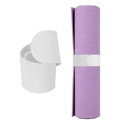 Yoga Mat Strap Slap Band, One Snap Yoga Mat Slap Band for Keep Mats Tightly Rolled Exercise Mat Sling Holder - color: White