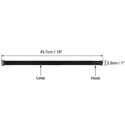 Wisdompro 12 Pack 1 x 18 Inch Long Hook and Loop Tie Down Straps Heavy Duty - size: 1 x 18 Inch, 12 Pack