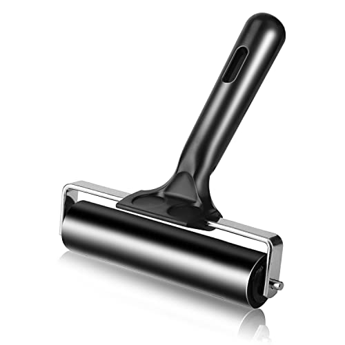 6 Inch Rubber Roller Tool, Rubber Brayer Roller for Printmaking by HRLORKC - size: 6 inch-1pack