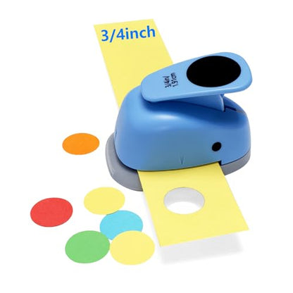 Circle Punch, Paper Punch,3/4 inch Circle Hole Punch Cutters for for Paper Crafts, Cardstock, Gift Wrapping, Scrapbook Tools Cards, Arts Fun Projects, Christmas, Birthday Gifts(Blue). - size: 3/4 Inch