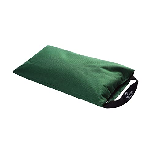 Hugger Mugger Unfilled 10lb Yoga Sandbag - Adds Weight to Your Poses, Zipper Cover, Sturdy Handle, Durable Material, Not Filled with Sand - color: GREEN