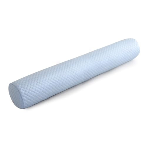 Summer Cool Touch Cylindrical Body Pillow, Round Bolster Pillow for Sleeping, Sofa Headrest Cushion, Blue, Grey，Multiple (Blue, 47.2 * 7.9in) - color: Blue, size: 47.2*7.9in