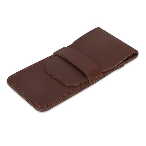 Leather Pen Sleeve Case for Fountain Pens, Multi Pen Holder Organizer, Handmade Full Grain Leather Pouch, Durable Protective Pen Cover, Classic Pen Storage Gift (Tan) - color: Tan