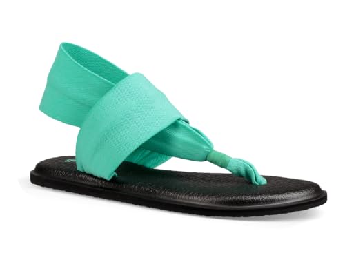 Sanuk Women's Yoga Sling 2 | Yoga Mat Footbed | Sandals for Women | Yoga Sandals For Women| Two-Way Stretch Upper - color: Opal, size: 9
