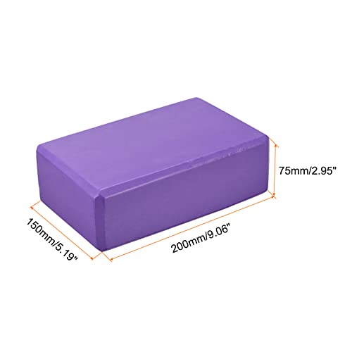uxcell Yoga Block-Light Weight High-Density EVA Foam Brick for Beginners, Yogis, Pilates, Meditation - color: Purple