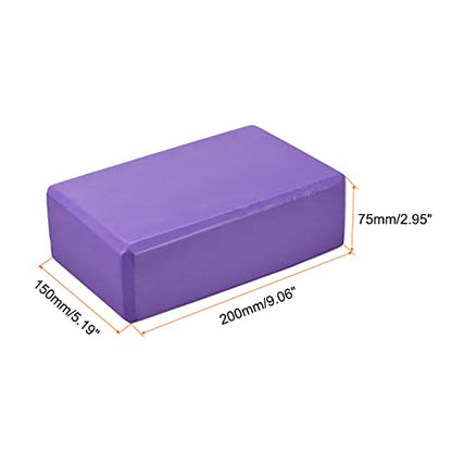 uxcell Yoga Block-Light Weight High-Density EVA Foam Brick for Beginners, Yogis, Pilates, Meditation - color: Purple