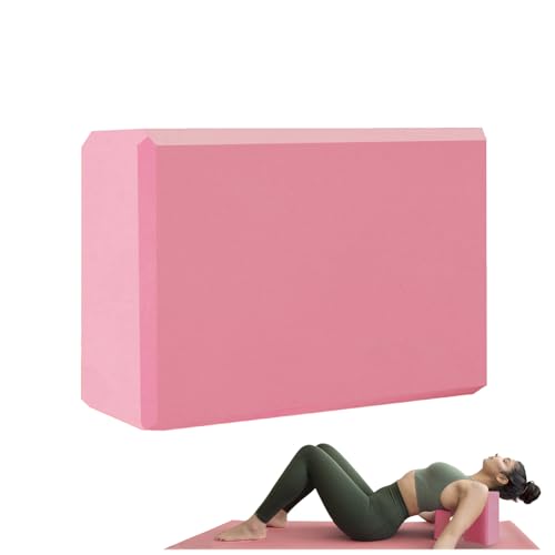 Yoga Block - Supportive Latex-Free Eva Foam - Soft Non-Slip Surface with Beveled Edges for Yoga, Pilates, Meditation - Yoga Accessories for Stability, Balance, Deepen Stretches - color: Pink