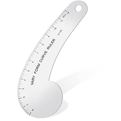 Vary Form Curve Ruler Solid Aluminum French Hip Curve Ruler for Measuring Sewing Design Making