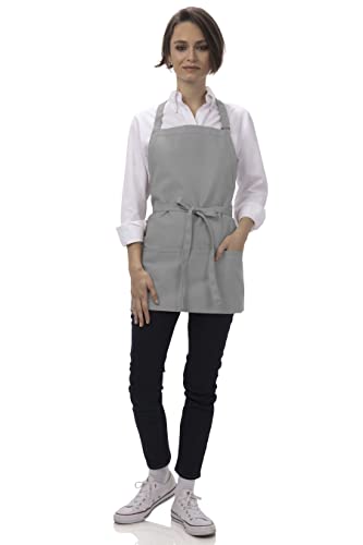 Chef Works Unisex Three Pocket Apron - color: Grey