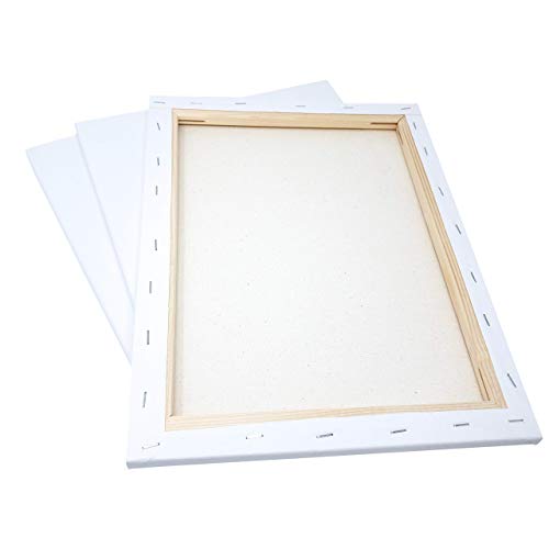 milo Stretched Artist Canvas, 11x14 inch, Value Pack of 8, Blank White | Primed & Ready-to-Paint Art Painting Supplies for Acrylic, Oil, Mixed Wet Media, & Pouring, 100% Cotton with Pine Wood Frame - size: 11" x 14"