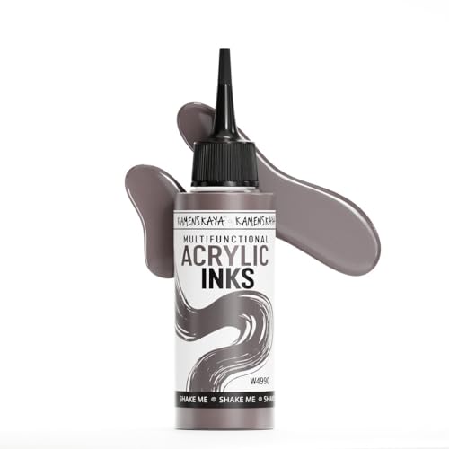Acrylic Inks for Artists - 'Mocha' Acrylic Ink, 3.38 Fl Oz (100 ml) | Highly Concentrated, Multifunctional Liquid Acrylic Paint - color: Mocha