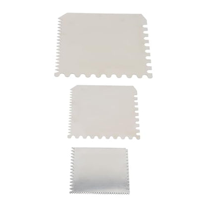 3 Pieces Serrated Clay Scrapers Multipurpose Stainless Steel Rib Scraper Tool for Pottery Sculpture Modeling Texturing Artists and Enthusiasts
