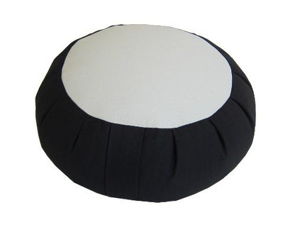 Buckwheat Zafu Meditation Cushion - color: Black With Natural Center