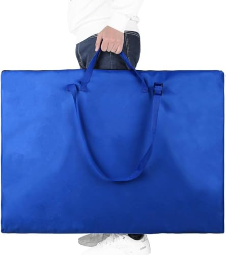 Large Size Art Portfolio Tote with Nylon Shoulder,24"X 36"Light Weight Waterproof Poster Board Storage Bag, Drawing Painting Sketch Bag for Student Art Work Portfolio and Artist