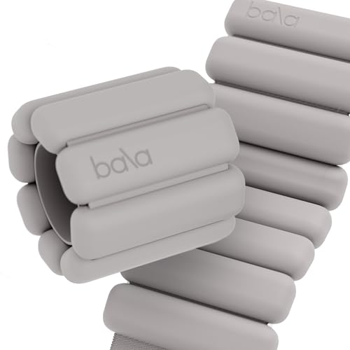 Bala Bangles Wrist & Ankle Weights for Women & Men, Home Gym Equipment | Adjustable Weighted Bands for Arm & Legs Workouts - Pilates, Yoga, Walking, Barre, & Strength Training Exercise - color: Heather, size: 1 LB