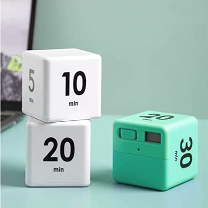Feilifan Cube Timer, Productivity Cube Flip Timer, 15-20-30-60 Minute - color: 15-20-30-60min,white