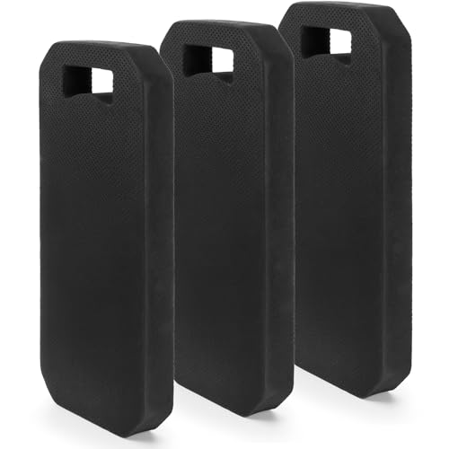 Hacaroa 3 Pack Extra Thick Kneeling Pad, EVA Foam Garden Kneeler Mat, Water-Resistant Knee Pad Cushion for Gardening, Baby Bath, Yoga, Comfortable, Lightweight, Black - color: Black, size: Small