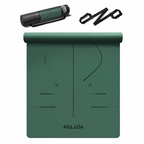 YOTTOY Yoga Mat, 72"x 32"x1/3" Extra Wide Non-Slip Exercise Fitness Yoga Mats,Eco-Friendly TPE Exercise Mats for Women Men Home Workout with Strap Bag - color: Modern