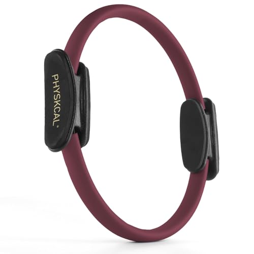 PhysKcal Pilates Ring, 15-Inch Magic Circle with Thick Padded Handle - color: Plum