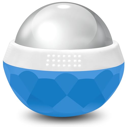 Cold Massage Roller Ball, Cryosphere Cold Massage Ball with Cold Gel Core | Heat Therapy & Cold Therapy Relief, Helps with Muscles Recovery and Inflammation for Shoulders, Neck (Blue White) - color: Blue White