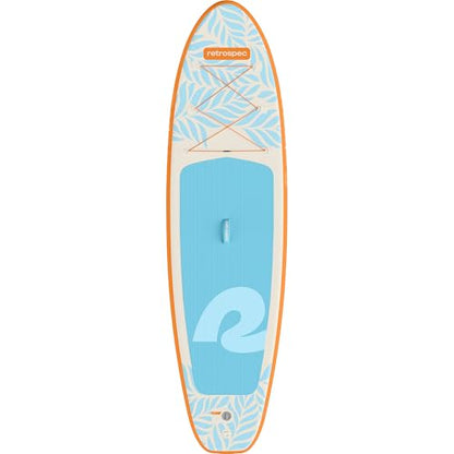 Retrospec Weekender Inflatable Stand Up Paddle Board Includes Paddle, Pump, and Accessories 10’6” Lightweight iSUP, Puncture Resistant Inflatable Paddle Board for Adults - color: Creamsicle 1