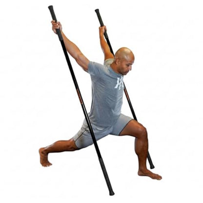 Stick Mobility 3 Stick Training Bundle | Mobility Stick to Improve Flexibility, Mobility, and Strength with Active Stretching for Golf, Running, Fitness, Pickleball, and More - color: Black