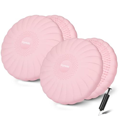 kisnbld Wobble Cushion, Balance Disc with Pump, Core & Posture Training - color: 2Pink
