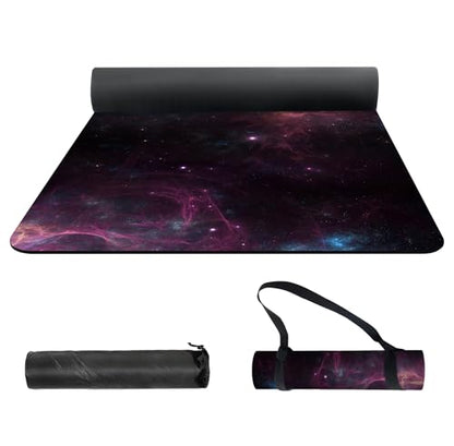 nuveti Yoga Mat Print Extra Thick TPE Non Slip Fitness Exercise Mat with Carrying Bag,72"x24" Extra Thick 6MM Exercise & Workout Mat for Yoga, Pilates Fitness and Floor Exercises - color: Moon
