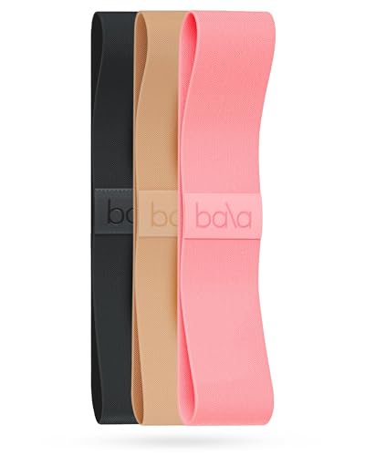 Bala Bands Resistance Bands, Non-Slip Fabric Exercise Bands - color: BLUSH, CHARCOAL, SAND, size: Resistance Bands (Set of 3)