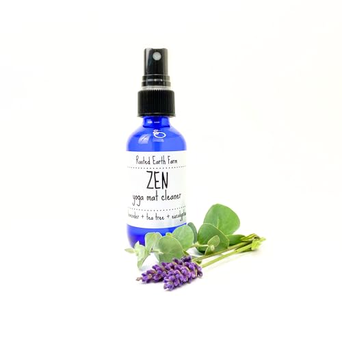 Zen Yoga Mat Cleaner Spray - 2 oz - Lavender Eucalyptus Tea Tree Scented - Room and Body Mist