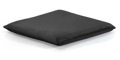 Augld Square Memory Foam Chair Cushion 16x16 in Black | Soft Velvet Fabric, Non-slip, High Density Memory Foam, Washable, Seat Cushion for Home, Office, School, Car - color: Black, size: 16x16 In