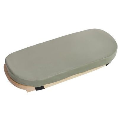 Meditation Benches, Folding Meditation Kneeling Stool with Footpads, Bamboo Sturdy Meditation Chair with Meditation Cushion as Yoga Bench, Prayer Bench, Floor Seat (Green) - color: Green