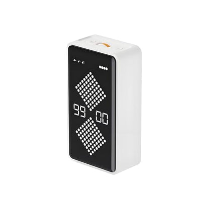 Qumox F8 Hourglass Gravity Timer – Digital Flip Countdown & Count-Up Timer with LED Display, Magnetic Absorption, Silent Operation, Rechargeable, for Study, Cooking, and Work (1–99 Minutes)