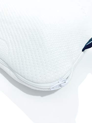 Bluewave Bedding Slim Gel Memory Foam Pillow for Stomach, Back and Side Sleepers - Therapeutic Design for Spinal Alignment, Better Breathing and Enhanced Sleeping (4-Inches Height, Standard) - size: 4"H (Standard), style: Gel Memory Foam