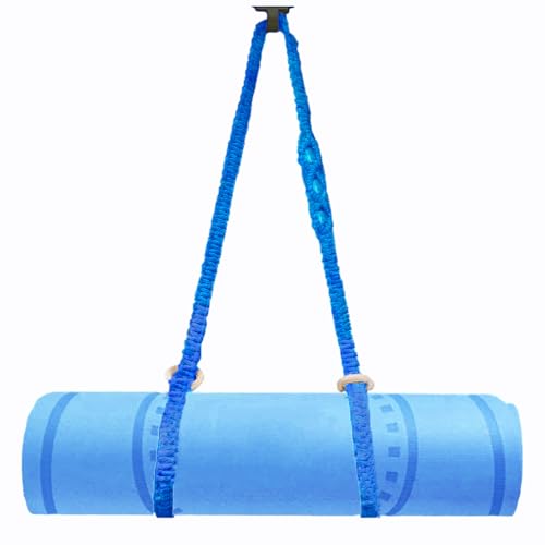 kiido Macrame Yoga Mat Carrying Strap [MAT NOT Included], Hand Woven Multi-Purpose Strap/Carrier - color: Blue