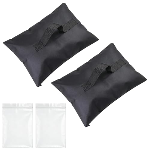 Sports Sandbags, 2-Pack Weighted Anchors for Baseball & Soccer | 2-pack heavy-duty sports sandbags, universal anchors baseball, soccer, golf, football & hockey nets, black, durable & secure