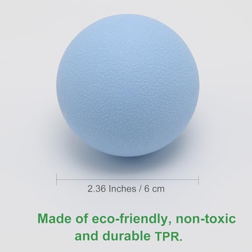 Hard Lacrosse Ball Massage Ball Therapy. Firm Trigger Point Massager Tool for Deep Tissue Yoga Physiotherapy Myofascial Release Muscle Relax Plantar Fasciitis Pain Relief (2 Pack) (Blue) | For Trigger Point Deep Tissue Myofascial Release Muscle Relax Plan