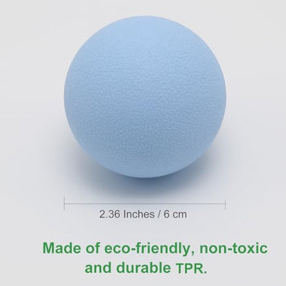 Hard Lacrosse Ball Massage Ball Therapy. Firm Trigger Point Massager Tool for Deep Tissue Yoga Physiotherapy Myofascial Release Muscle Relax Plantar Fasciitis Pain Relief (2 Pack) (Blue) | For Trigger Point Deep Tissue Myofascial Release Muscle Relax Plan
