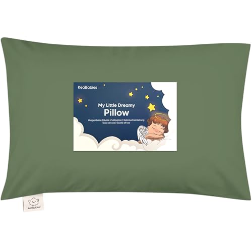 Toddler Pillow with Pillowcase 13x18 My Little Dreamy Pillow (Jungle Green) - color: Jungle Green