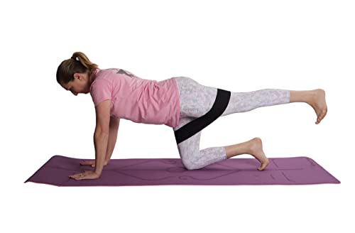BodyForge Yoga Mat Thick Exercise Mat Thick Non-Slip Extra Thick High-Density Pilates & Fabric Resistance Bands Working Out Booty Bands for Women and Men Exercise Bands Resistance Bands Set Bundle - color: Blue