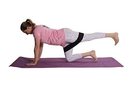 BodyForge Yoga Mat Thick Exercise Mat Thick Non-Slip Extra Thick High-Density Pilates & Fabric Resistance Bands Working Out Booty Bands for Women and Men Exercise Bands Resistance Bands Set Bundle - color: Blue